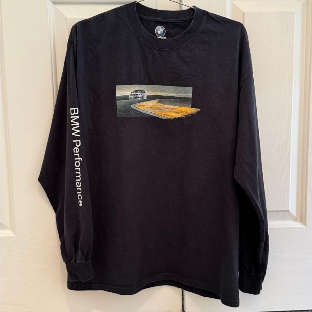 BMW Black  100% Cotton Long Sleeve with Logo